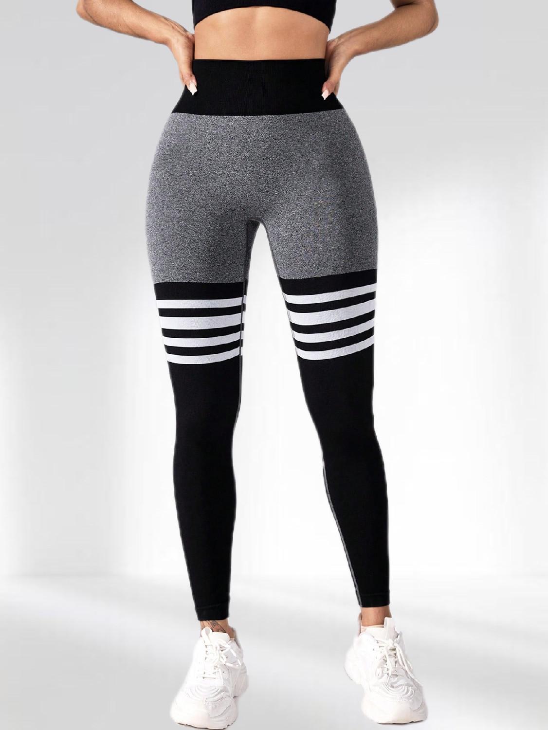 Лосины для фитнеса LILAFIT пуш ап S Черный с серым (LFL000087) - фото 3