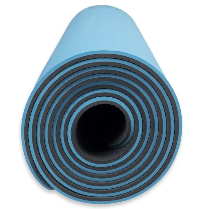 Килимок спортивний Toorx Yoga Professional TPE 183x60x0,6 см Azzurro/Antracite (MAT-183) - фото 3