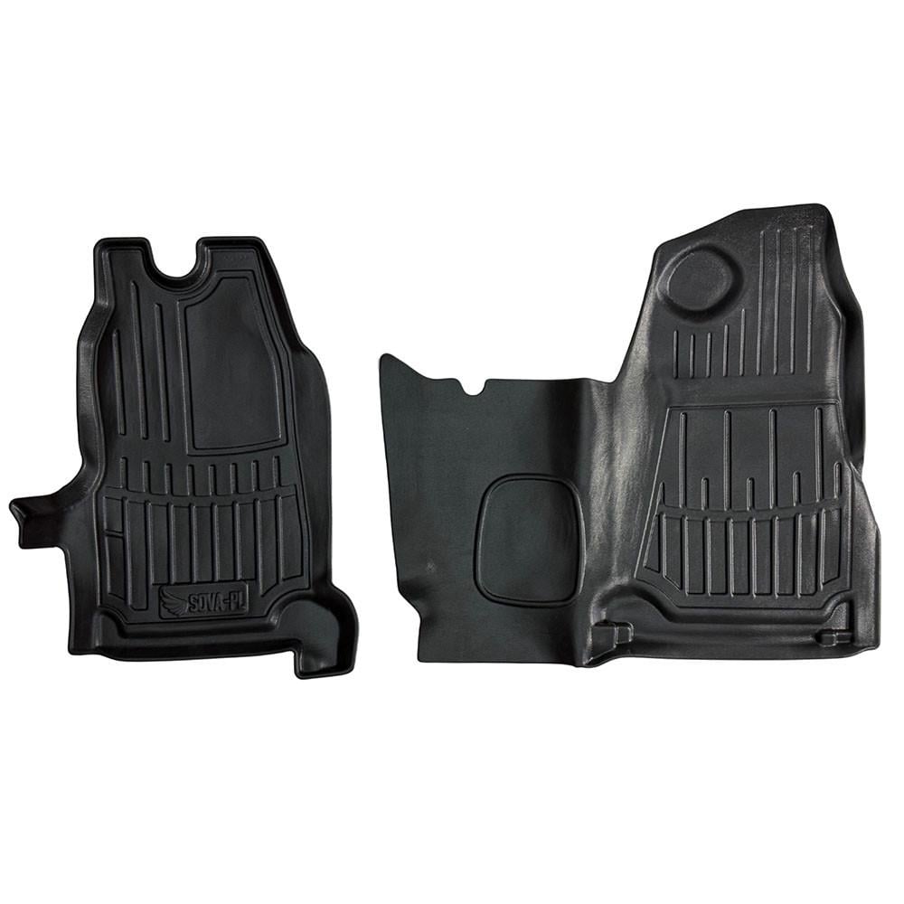 Коврики в салон SOVA-PL для Ford Transit 2000-2006 резиновые 2 шт. Черный (28800639) Коврики в салон SOVA-PL для Ford Transit 2000-2006 резиновые 2 шт. Черный (28800639)