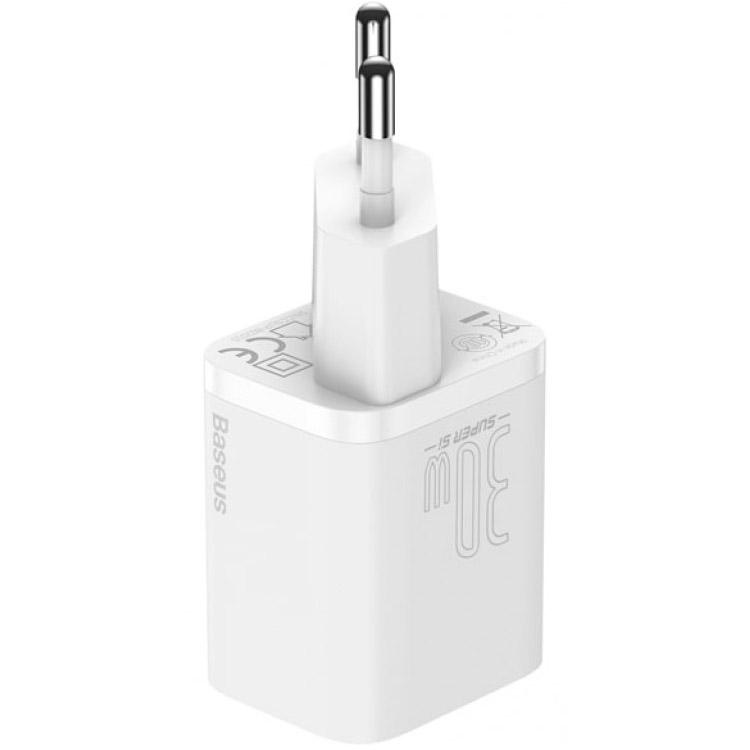 Зарядное устройство сетевое Baseus Super Silicone PD 30 W Type-C White (CCSUP-J02) - фото 2 Зарядное устройство сетевое Baseus Super Silicone PD 30 W Type-C White (CCSUP-J02) - фото 2
