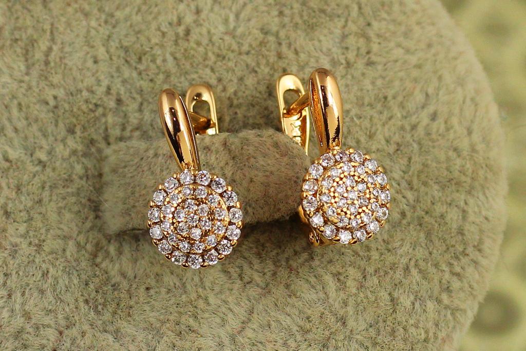 Серьги Xuping Jewelry Ореол чистоты 1,5 см Золотистый (33382624)