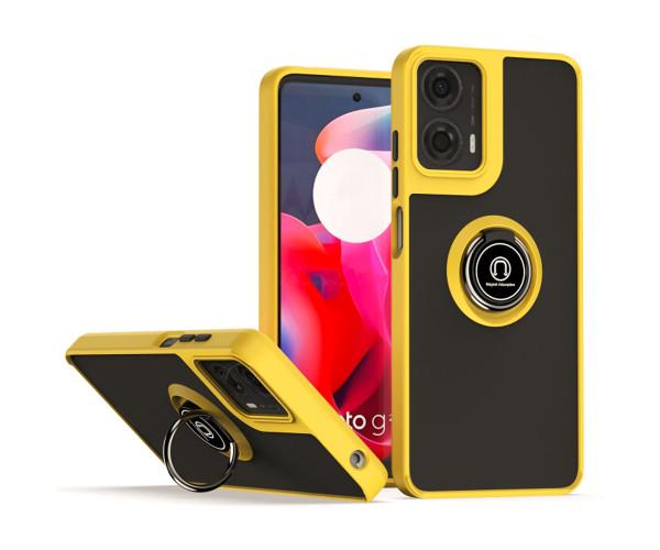 Чехол - накладка TPU Color Matte Ring для Motorola Moto G85 / S50 Neo Жёлтый