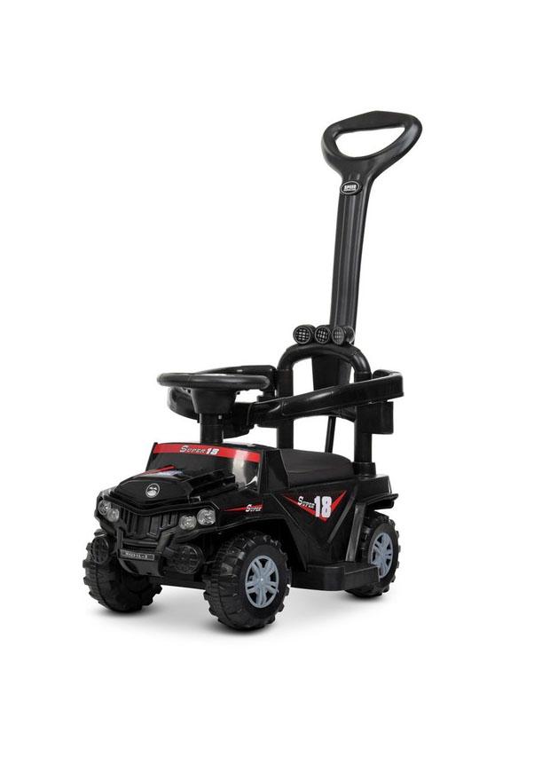 Каталка детская HOME 2в1 с родительской ручкой Черный (M 4231L-2)