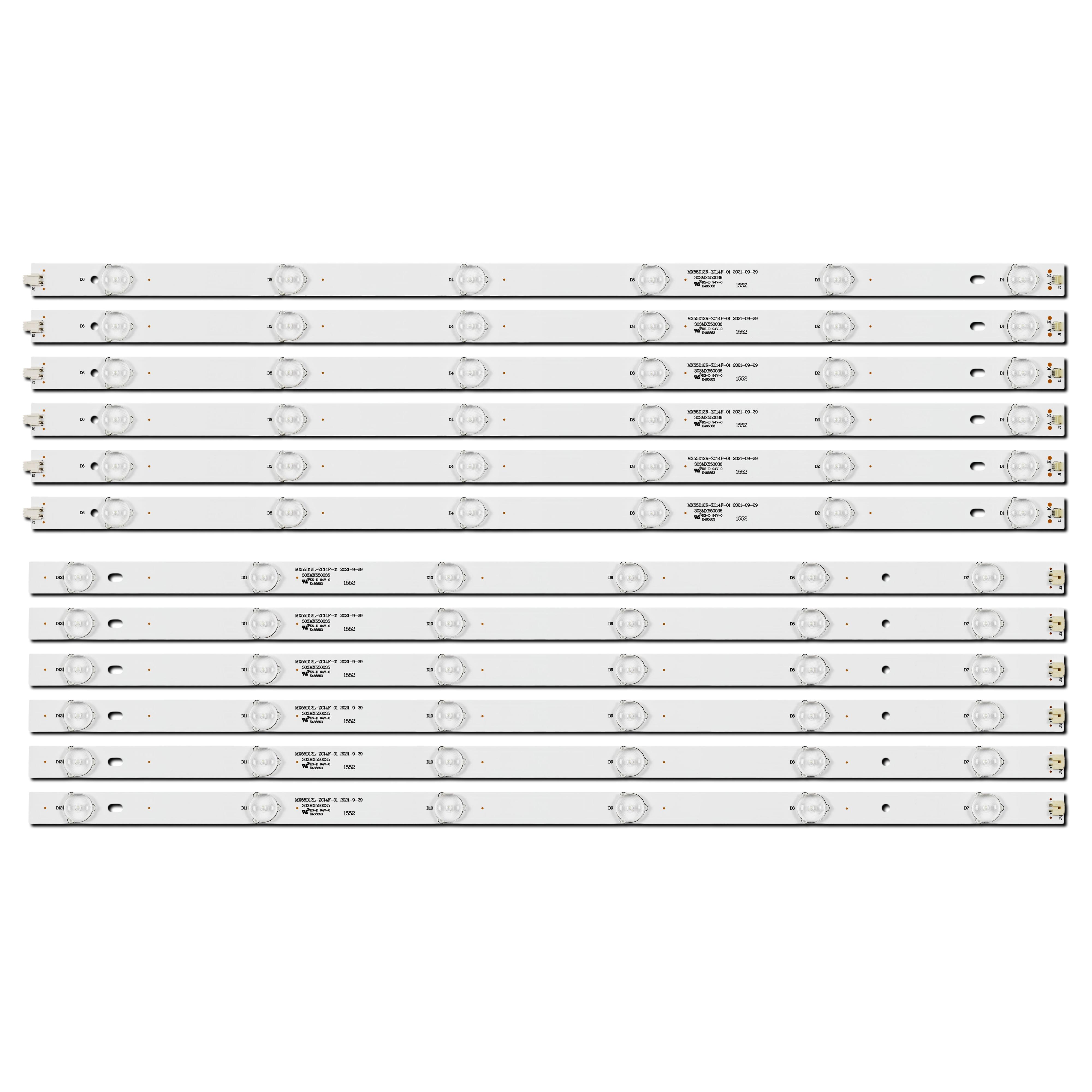 Комплект LED подсветки для TV MX55D12L-ZC14F-01 MX55D12R-ZC14F-01 MX55D12L/12R-ZC21FG-01 303MX550035/36 55" 12 шт. (ART-15122) Комплект LED подсветки для TV MX55D12L-ZC14F-01 MX55D12R-ZC14F-01 MX55D12L/12R-ZC21FG-01 303MX550035/36 55" 12 шт. (ART-15122)