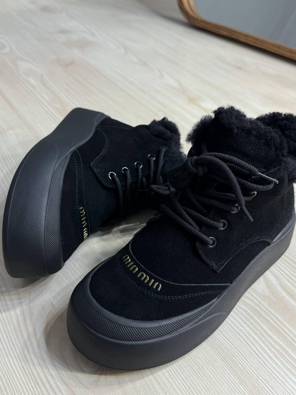 Черевики жіночі Hengji 677-1 замшеві високі кеди на хутрі р. 40 Чорний (5733) - фото 2 Черевики жіночі Hengji 677-1 замшеві високі кеди на хутрі р. 40 Чорний (5733) - фото 2