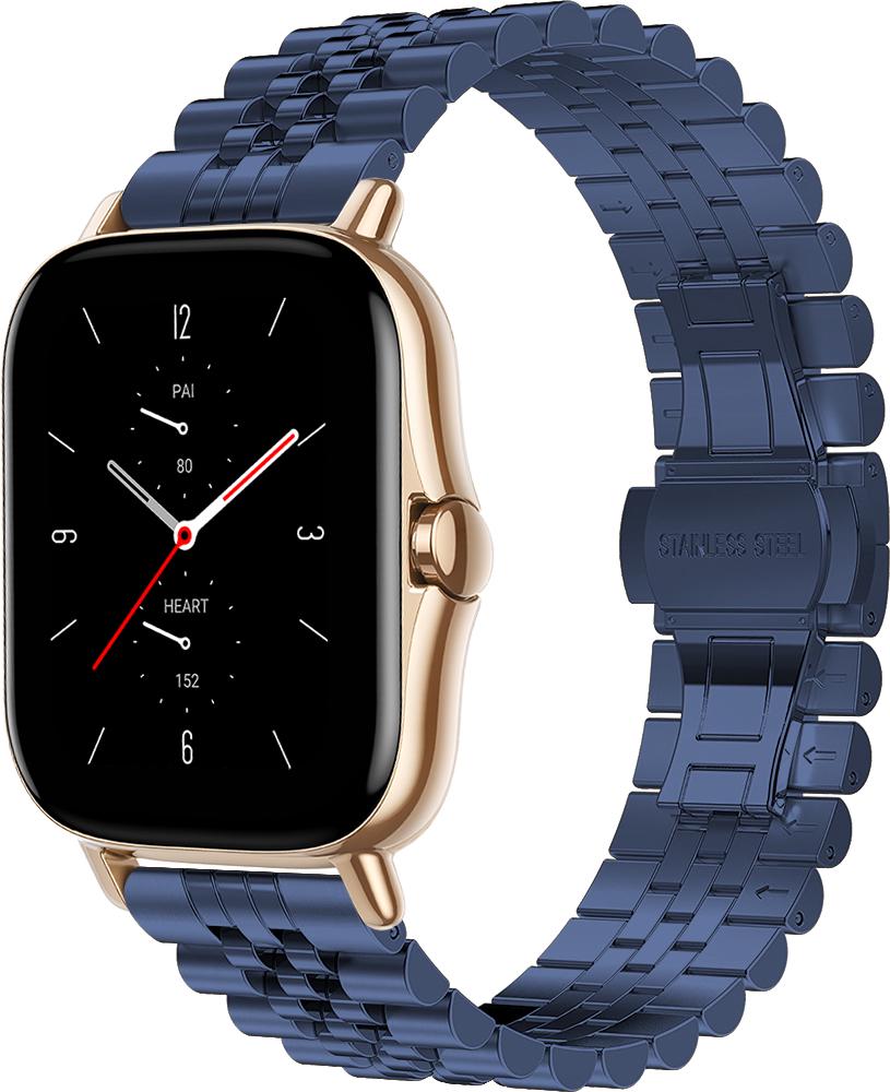 Браслет металлический Stech для Amazfit GTS 2 Blue (26975-28)