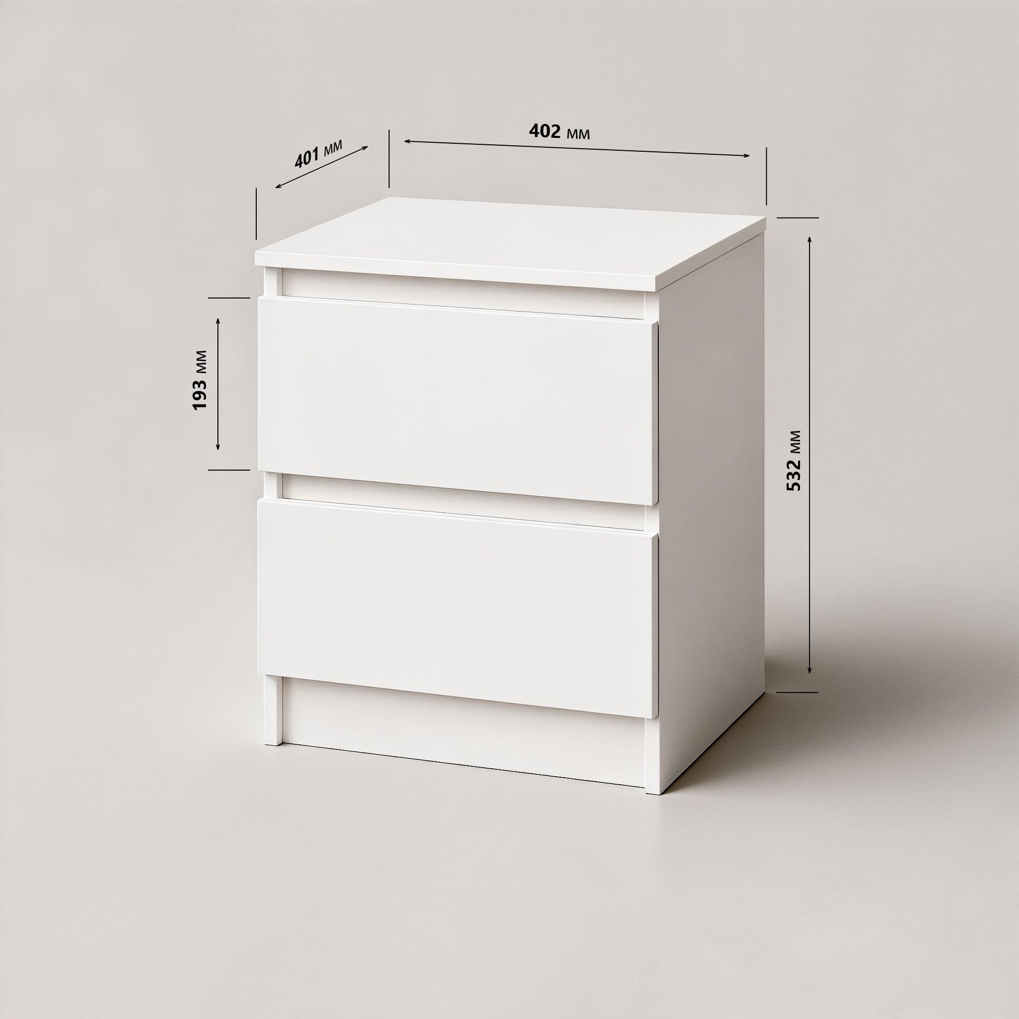 Тумба прикроватная FT-225 400х530х400 мм Антрацит/Белый - фото 3