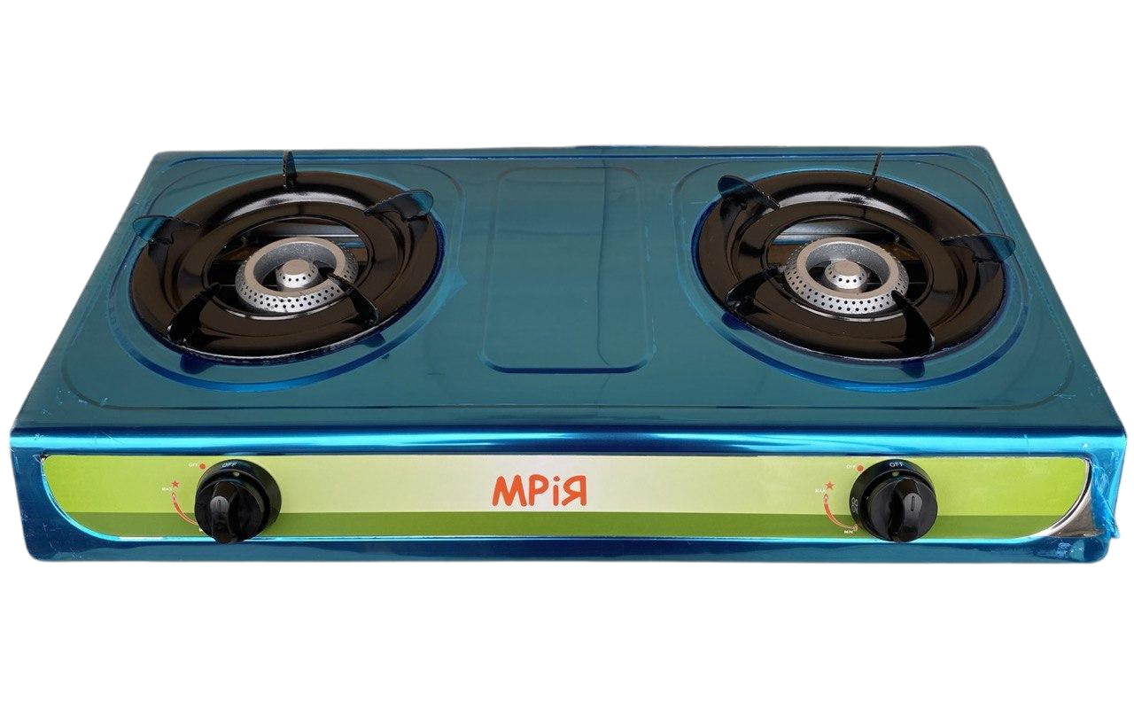 Плита-таганок настільна газова Мрія 2 конфорки нержавіюча сталь (1797336102)