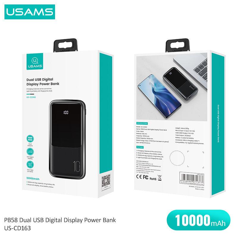 Внешний аккумулятор Usams US-CD163 PB58 10000 mAh - фото 5