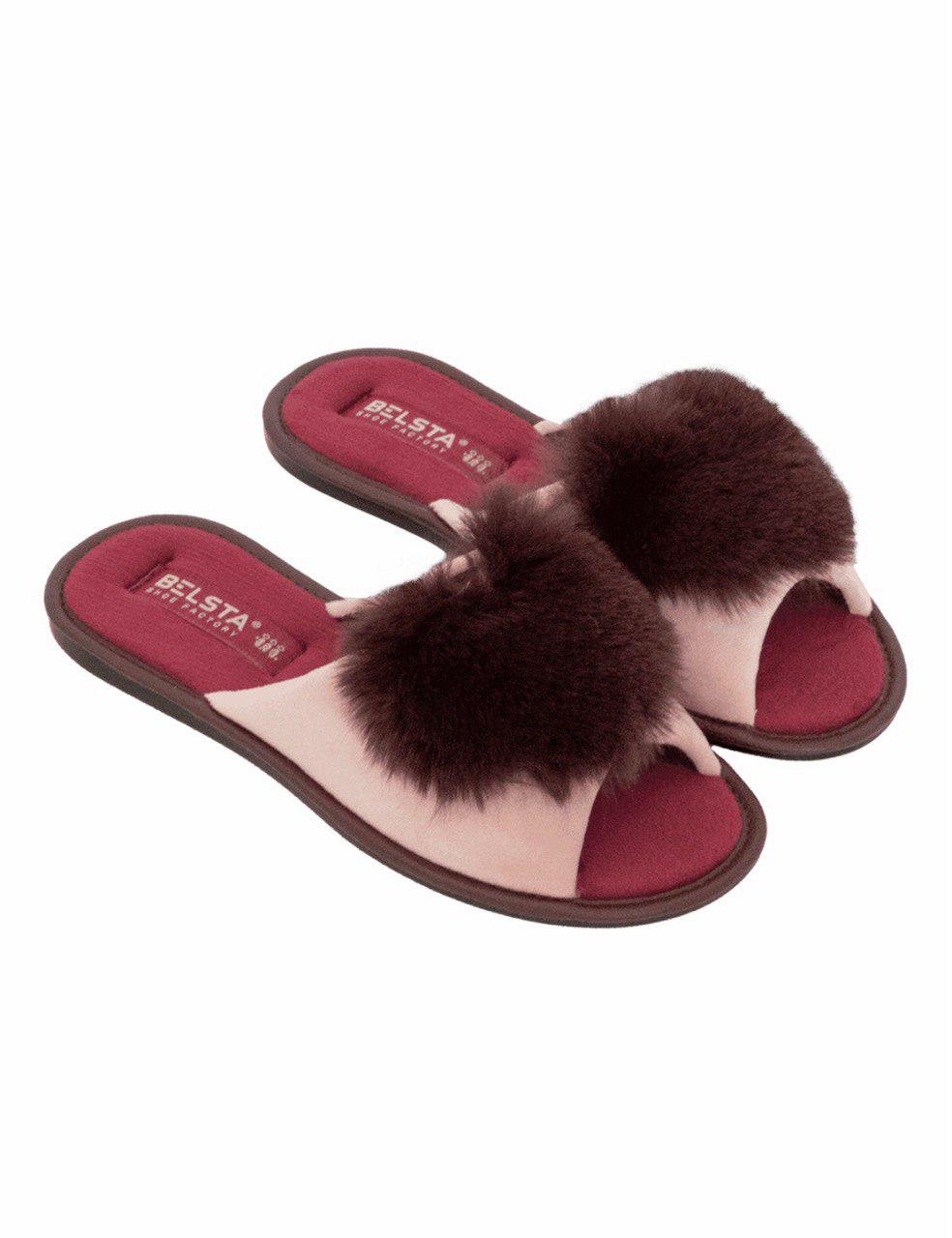Тапочки жіночі відкриті Белста з пушком р. 40 (88-17/3043С66/075С1603043С75)