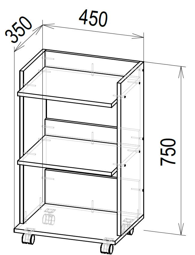 Столик косметологічний IdealMebel Мini 31 для манікюру та салонів краси Білий - фото 3