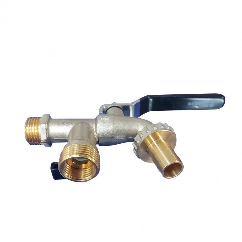 Кран поливний SD Plus ЗР 2 виходи 1/2x3/4" (SD141W15) - фото 2