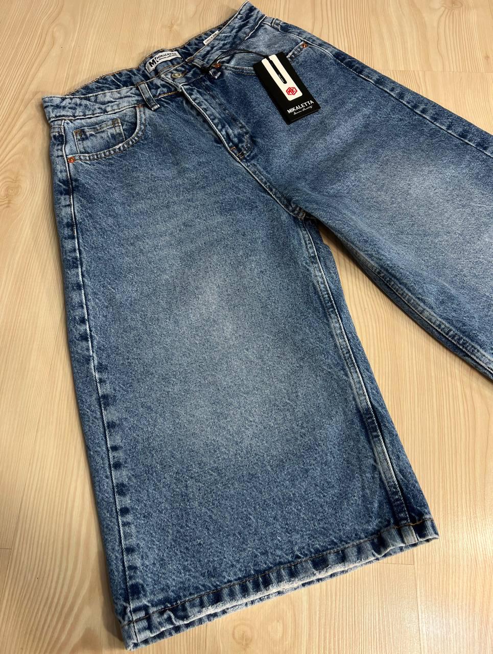 Шорты женские джинсовые Mikaletta 9713 бермуды длинные р. 25 Светло-синий (4273) - фото 3