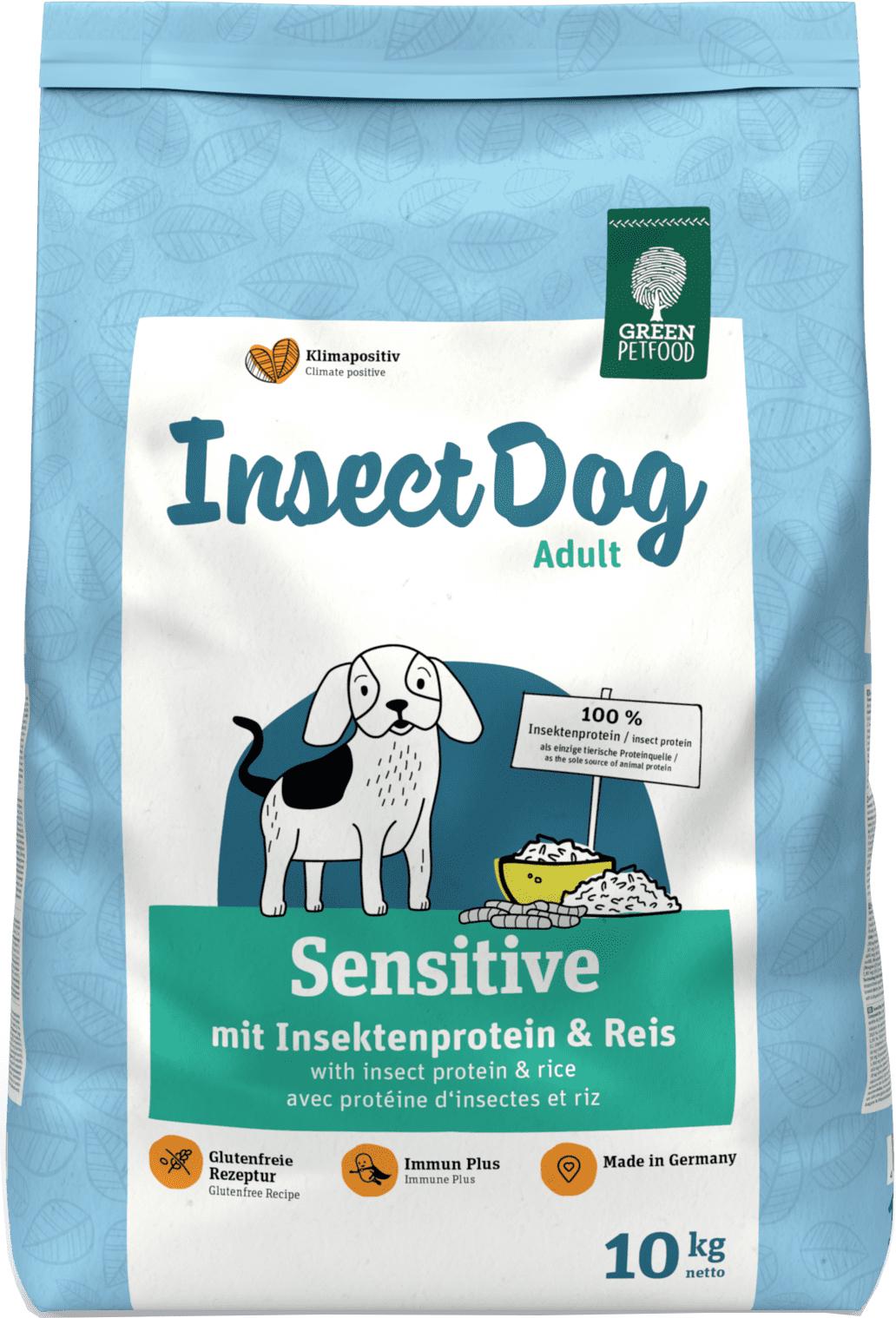 Корм сухой для взрослых собак Green Petfood InsectDog Sensitive гипоаллергенный 10 кг (4032254748083)