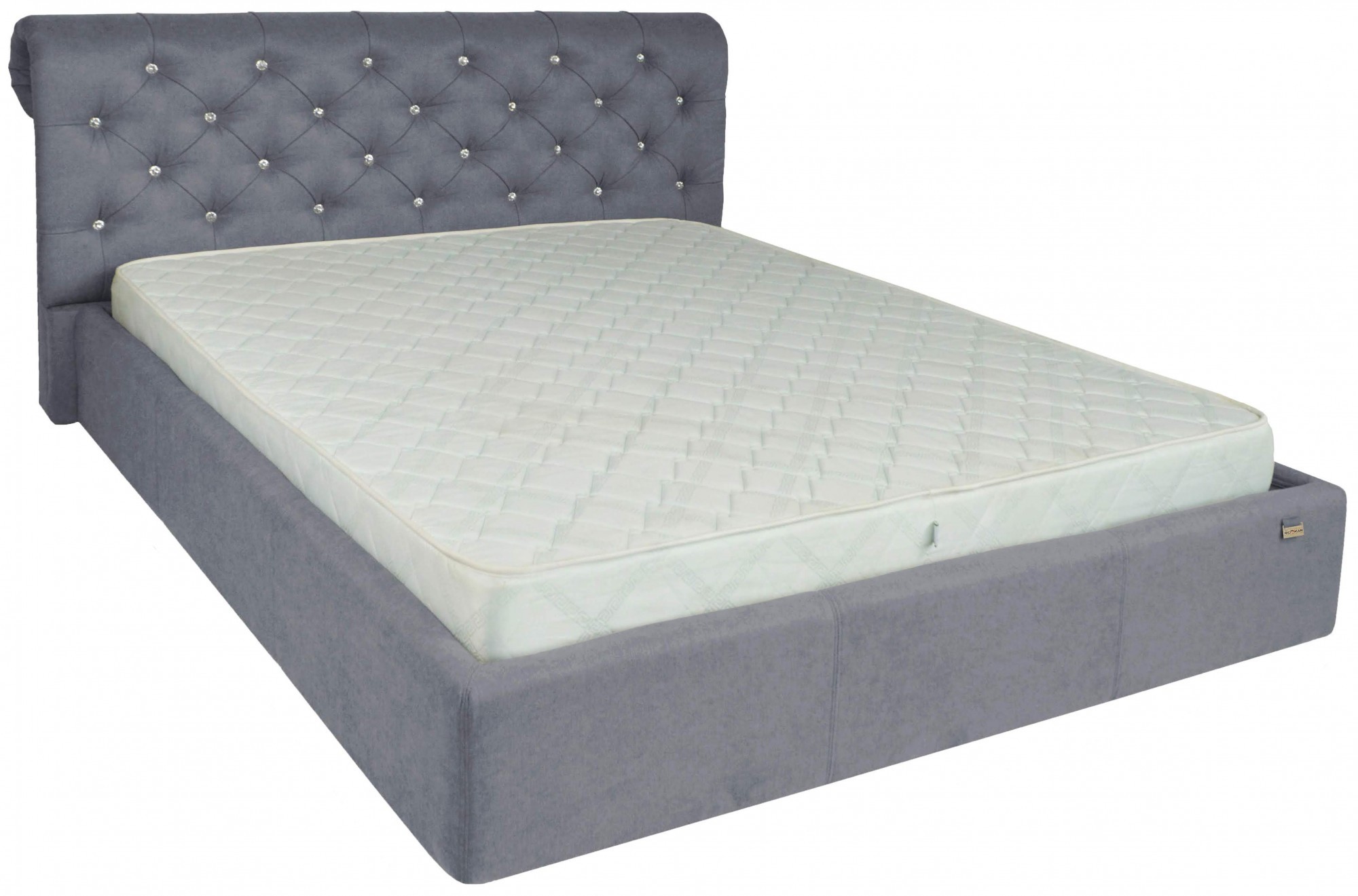 Кровать двуспальная London VIP Fibril 16 C1 180х190 см Темно-серый - фото 1 Кровать двуспальная London VIP Fibril 16 C1 180х190 см Темно-серый - фото 1