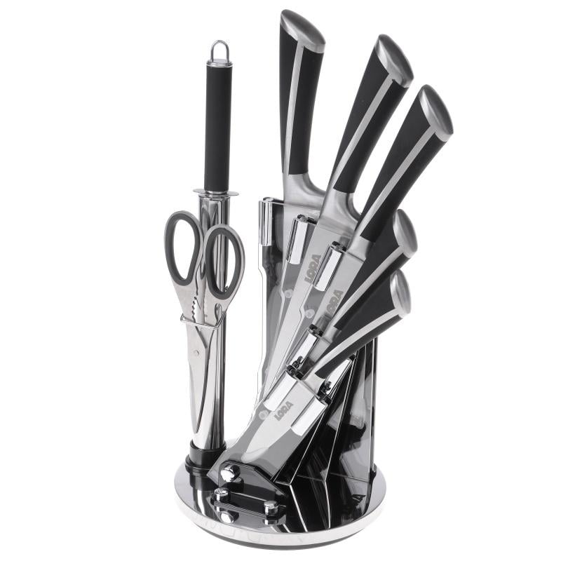 Набір ножів з підставкою Lora NS18 8 пр.