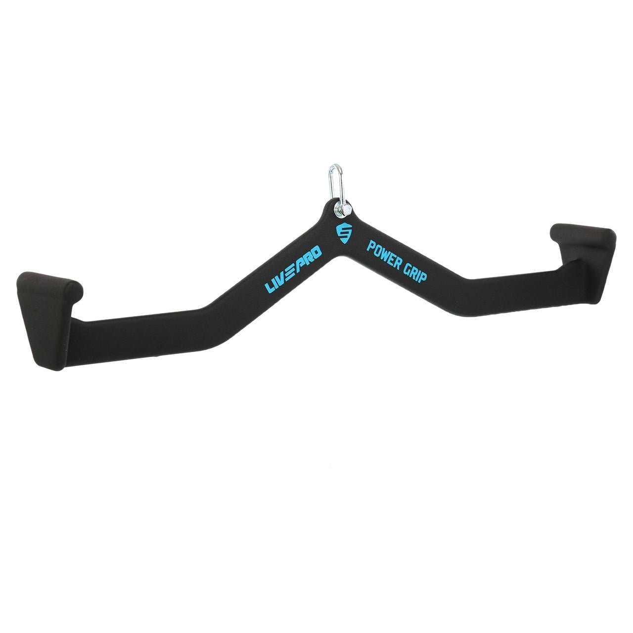 Рукоятка для тяги з широким хватом Wide Grip нековзне покриття LiveUp LP8328 85 см Чорний (2532856723)