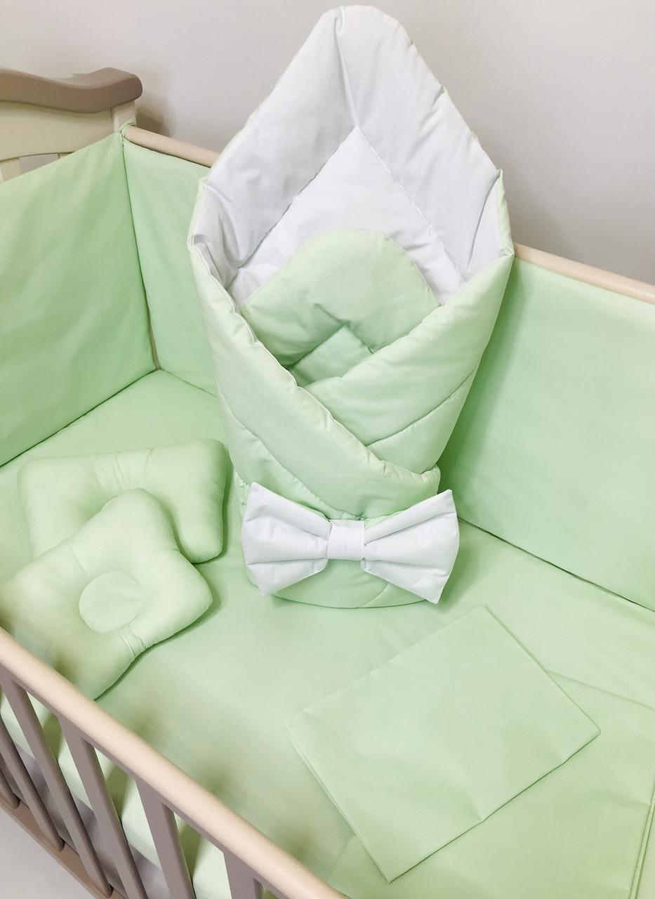 Бортики защита в детскую кровать Penetka бязь 120x40/60x40 см Салатовый (6500.120.40.96) - фото 7 Бортики защита в детскую кровать Penetka бязь 120x40/60x40 см Салатовый (6500.120.40.96) - фото 7