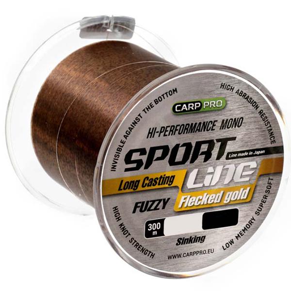 Леска Carp PRO Sport Line Flecked 300 м 0,31 мм Gold (CP2303-0310)