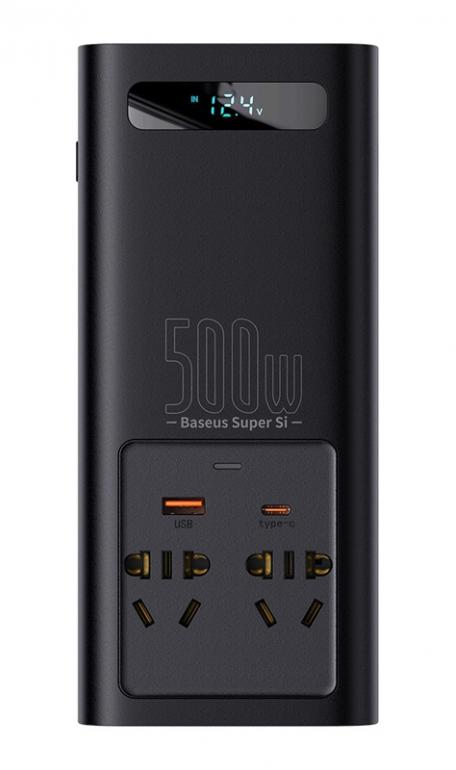 Інвертор Baseus Super Si 500 Вт DC 12V To AC 220V чистий синус - фото 2 Інвертор Baseus Super Si 500 Вт DC 12V To AC 220V чистий синус - фото 2