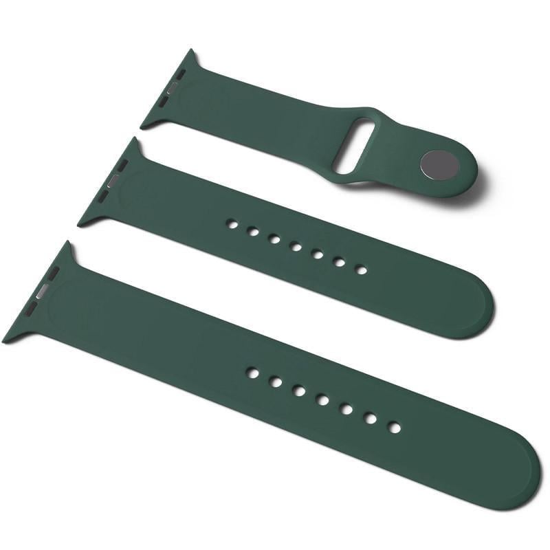 Ремінець силіконовий для Apple Watch Sport Band 38/40/41 S/M & M/L 3pcs Зелений/Pine green (00000032192_25)