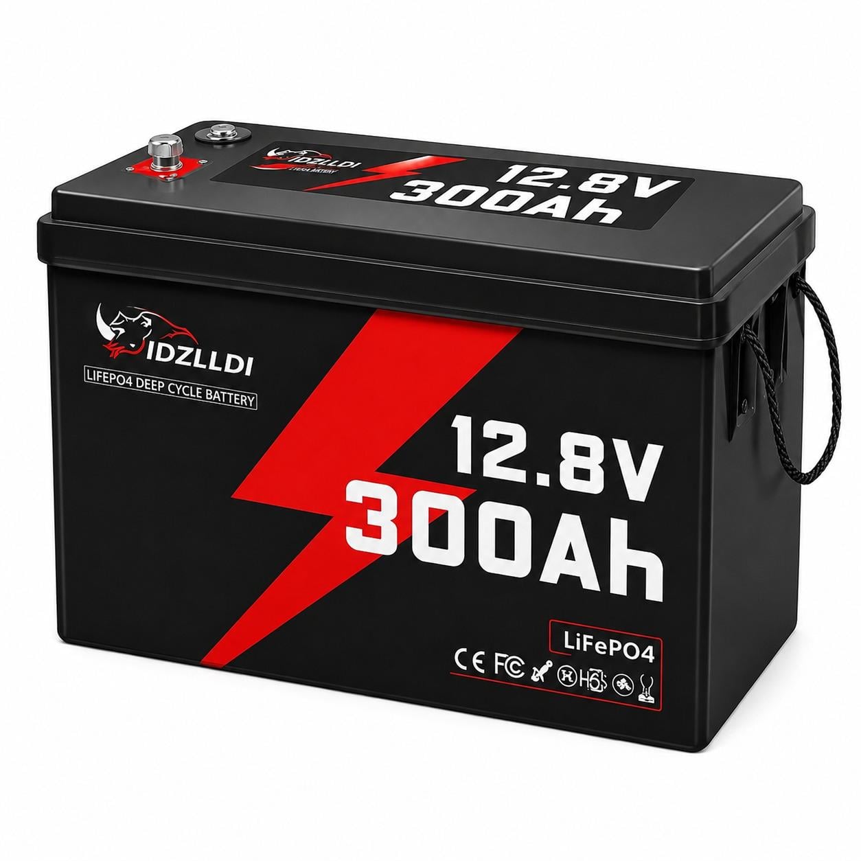Аккумулятор IDZLLDI LiFePO4 12,8V 300Ah 3,84 кВт·ч с BMS 100A (1122111-4)