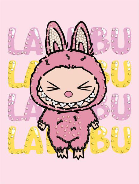 Алмазная мозаика с частичной выкладкой Ideyka Лабуба 15х20 см (Id-AMV1229)