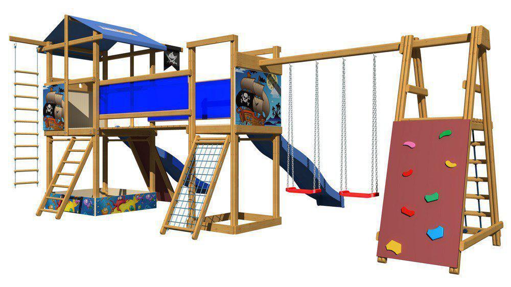 Детский игровой комплекс SportBaby-12 870х400х315 см Разноцветный (973632838) Детский игровой комплекс SportBaby-12 870х400х315 см Разноцветный (973632838)