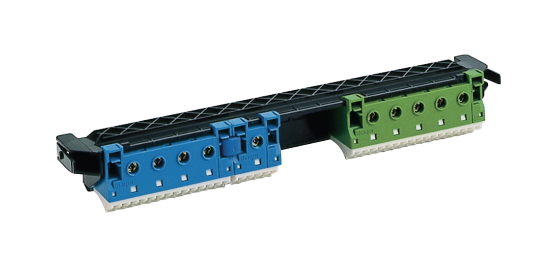Держатель с клеммами Hager VZ463 PE/N 19xN+17xPE/5xN+5xPE (000013829)