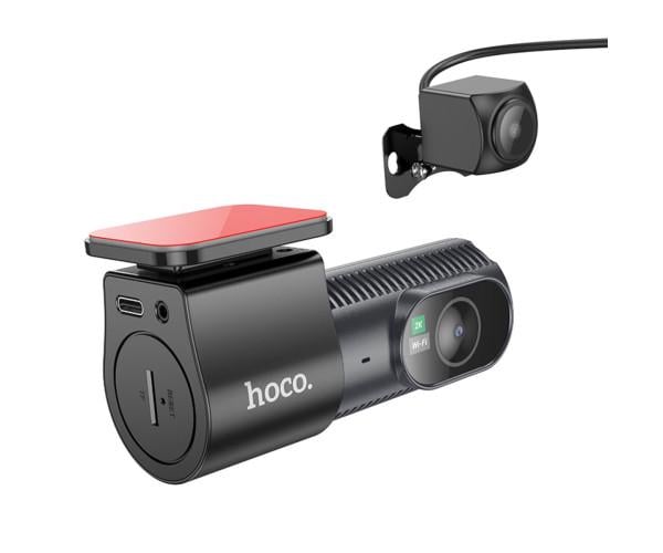Видеорегистратор Hoco DV8 2K HD Display с камерой заднего вида Black