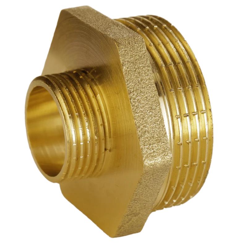 Ниппель редукционный VA А0543А латунный 2х1" (000026722)