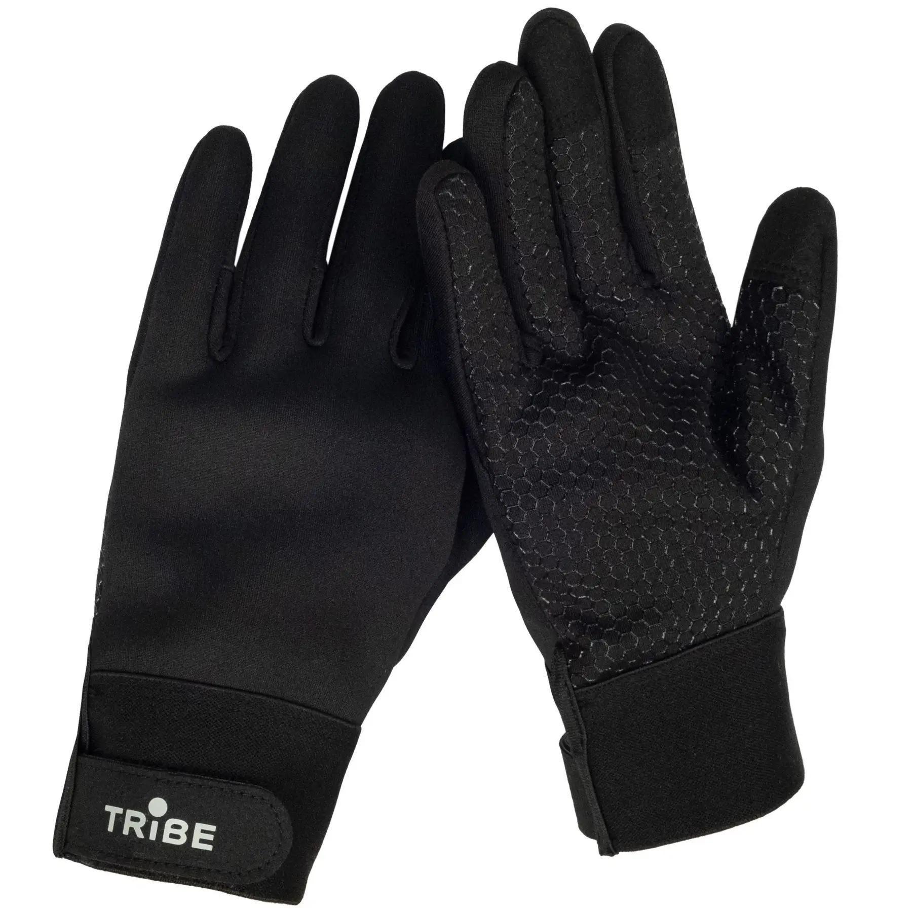 Рукавички осінньо-зимові Tribe Wind Gloves сенсор/водовідштовхувальні/антиковзні Neoprene -0 °C р. 9/L Чорний