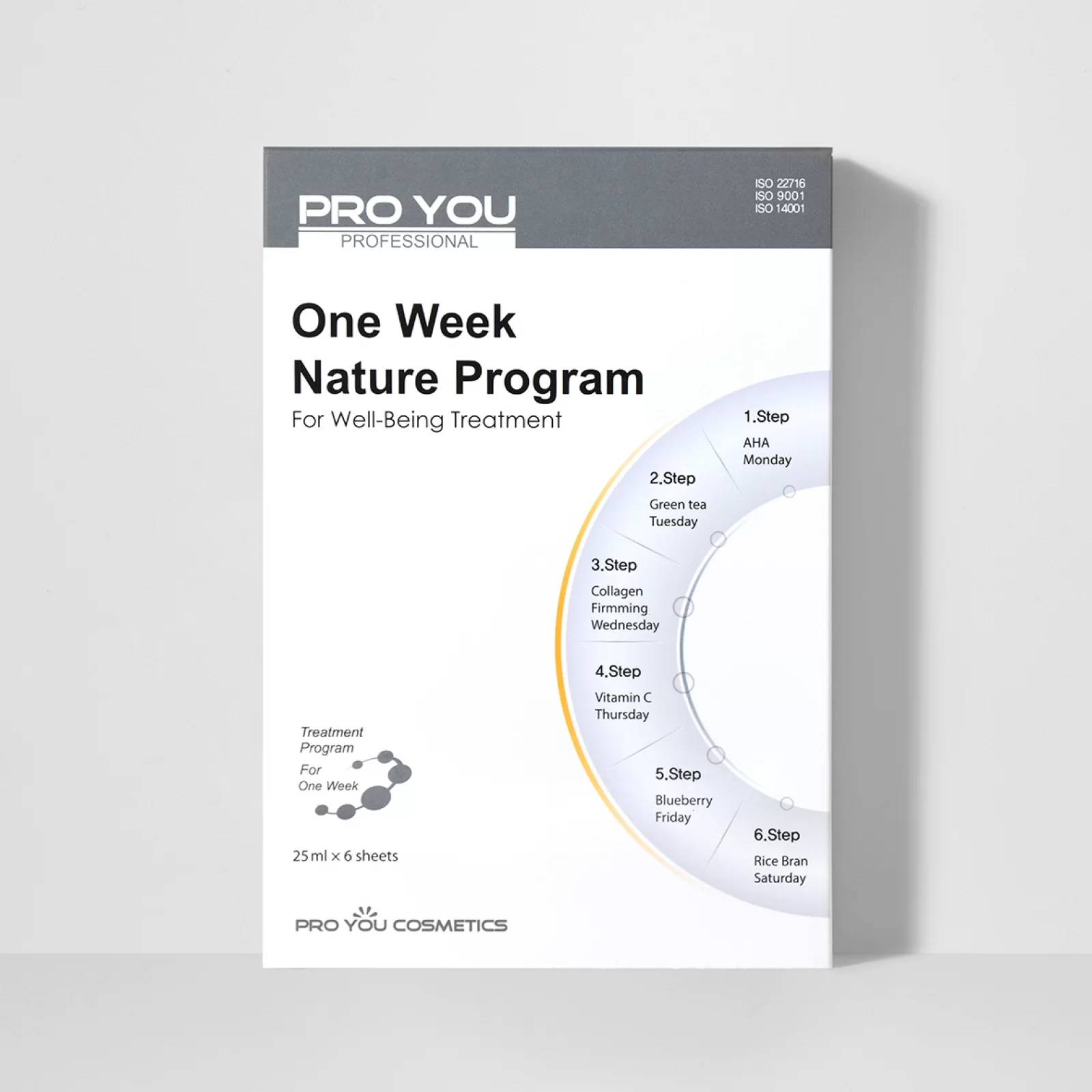 Набір масок PRO YOU Professional One Week Nature Program програма на 6 днів 6 шт. 25 мл (11170100)