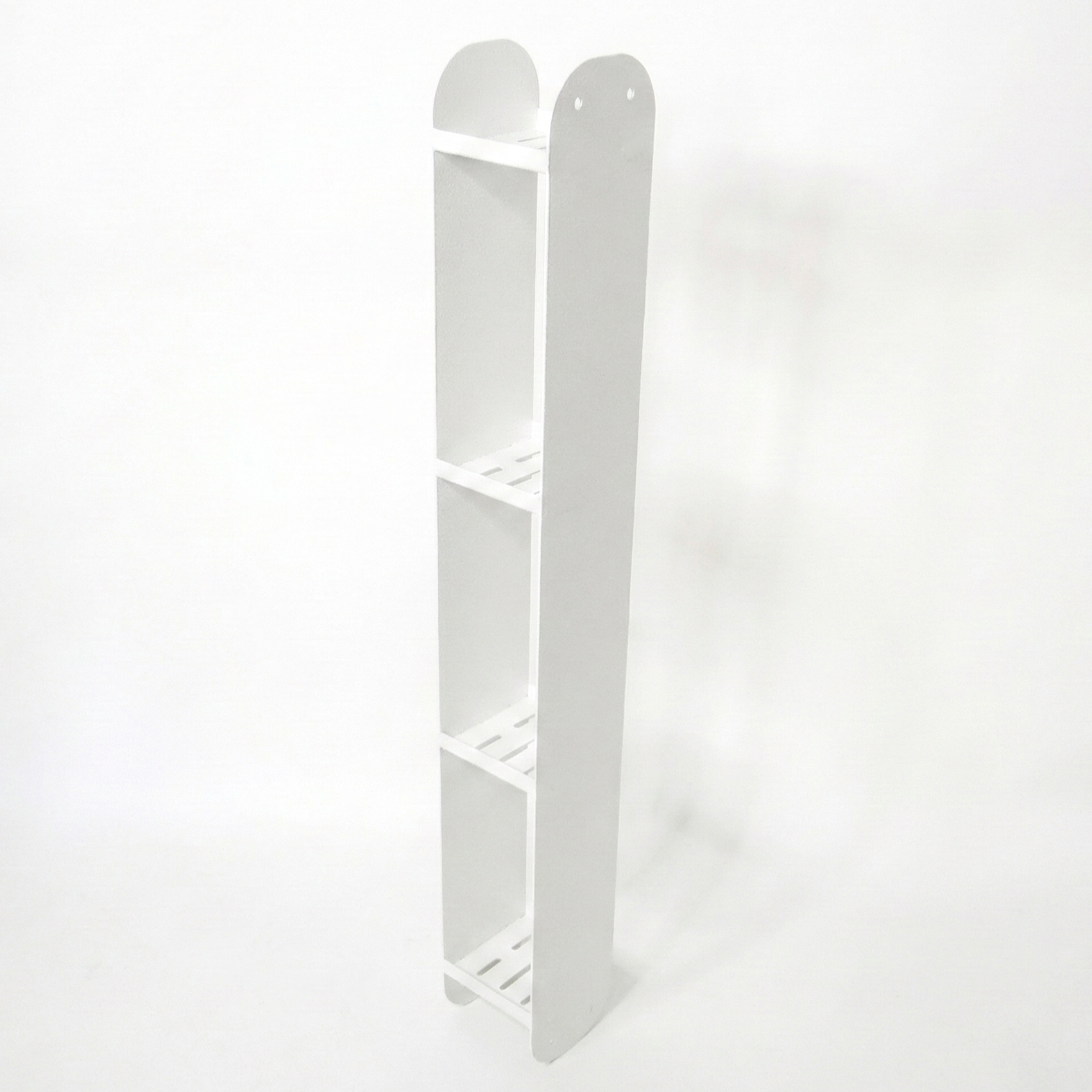 Полка в ванну/душ алюминиевая вертикальная овальная 800х100 мм Белый