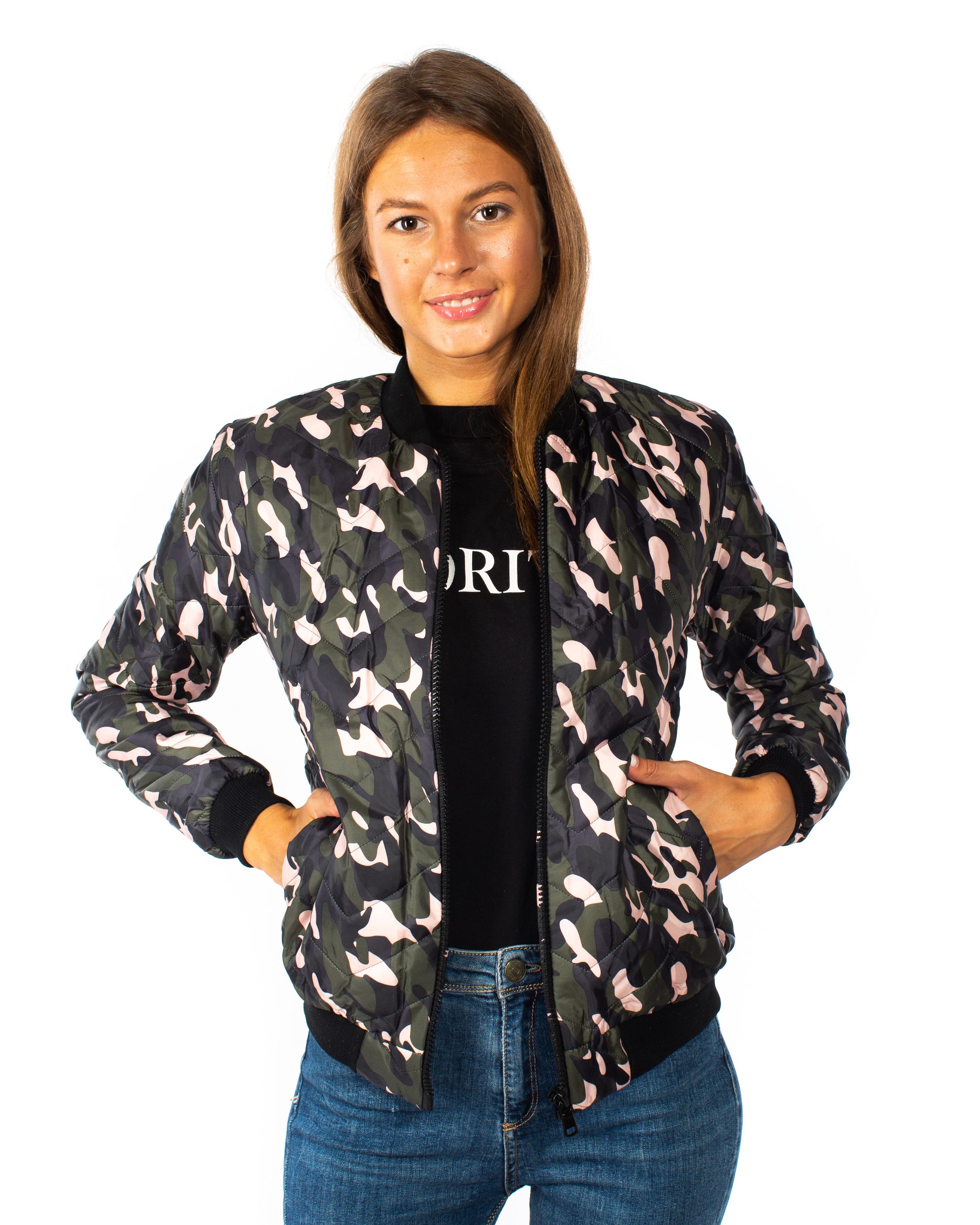 Бомбер женский Mirabel S Хаки (KZ8001) - фото 2 Бомбер женский Mirabel S Хаки (KZ8001) - фото 2