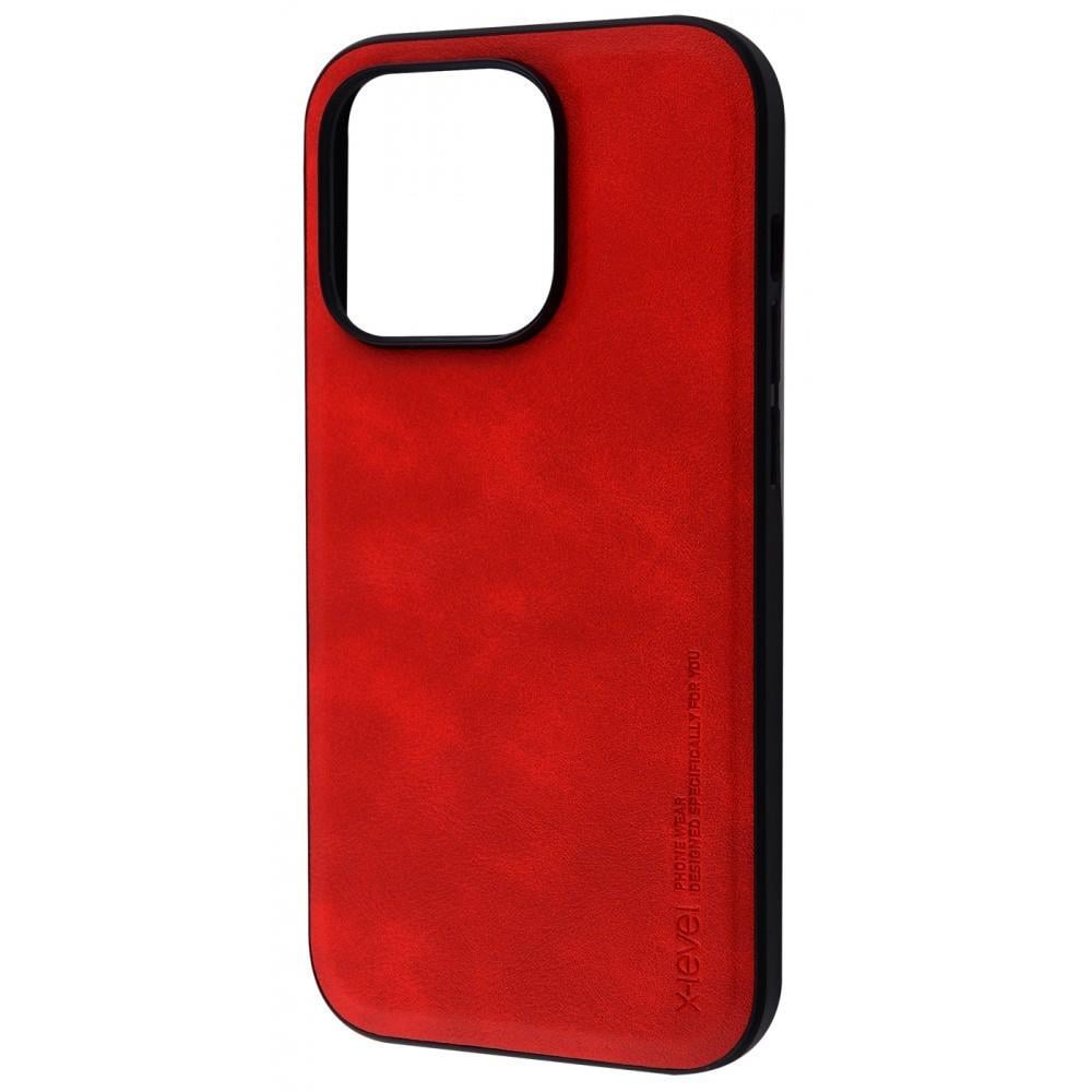 Чохол однотонний X-Level EARL III (TPU+PU) iPhone 14 red