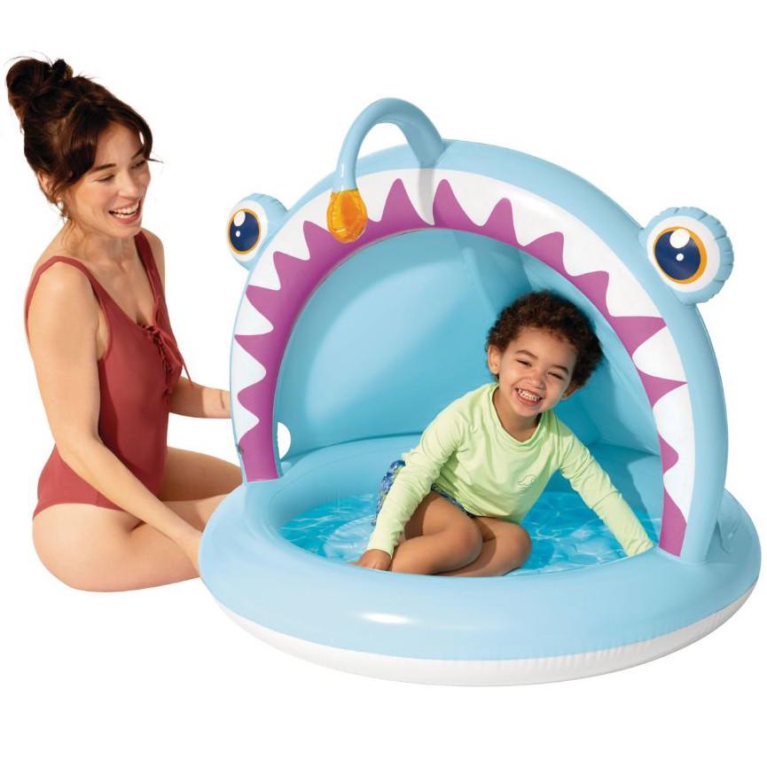 Басейн надувний дитячий Intex Риба Вудильник від року з навісом 127x102x86 см (2533769845) - фото 2