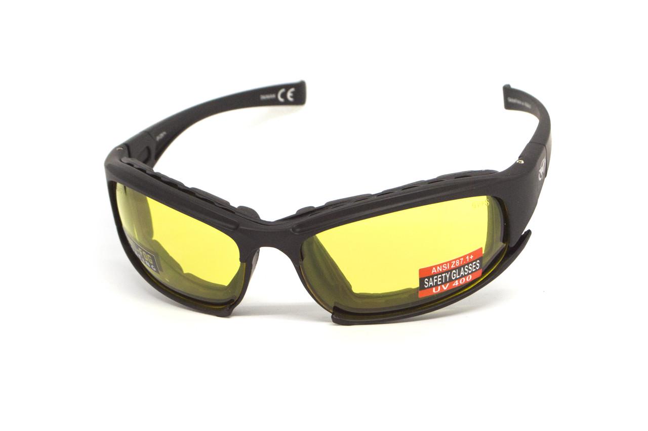 Очки с уплотнителем Global Vision Assault Anti-Fog Желтый (69962280863340)