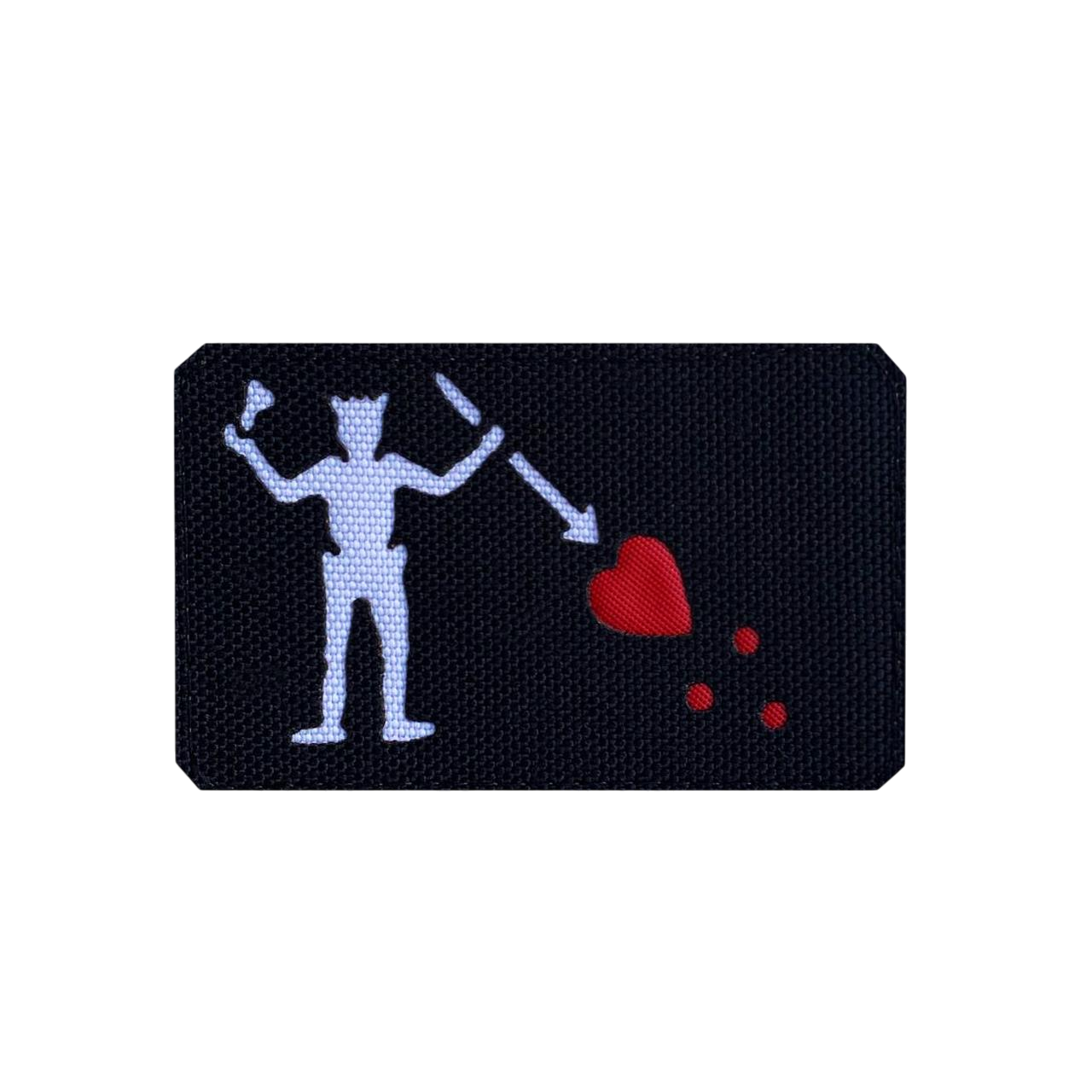 Шеврон на липучке Laser Cut ROP340 Черная Борода 50х80 мм Черный/Белый (1174)