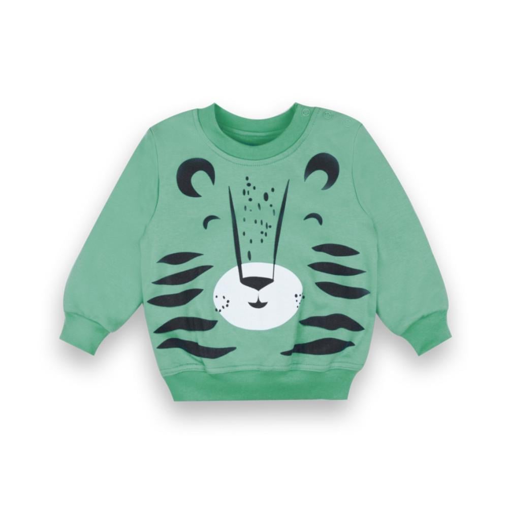 Свитер детский хлопковый теплый для мальчика Gabbi DG-21-45-1 74 см Зеленый (12958)