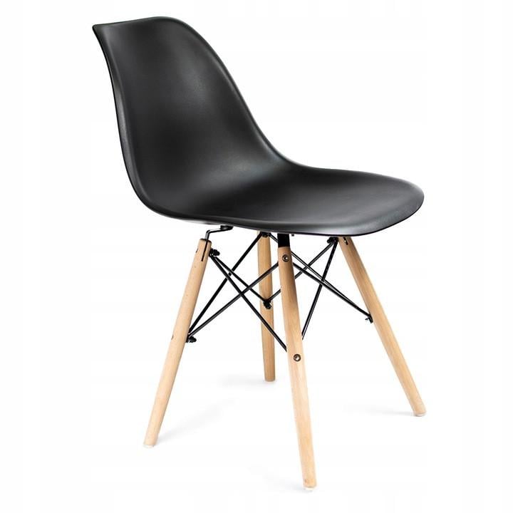 Кресло кухонное JUMI Plastic Chair Black (2616427254)