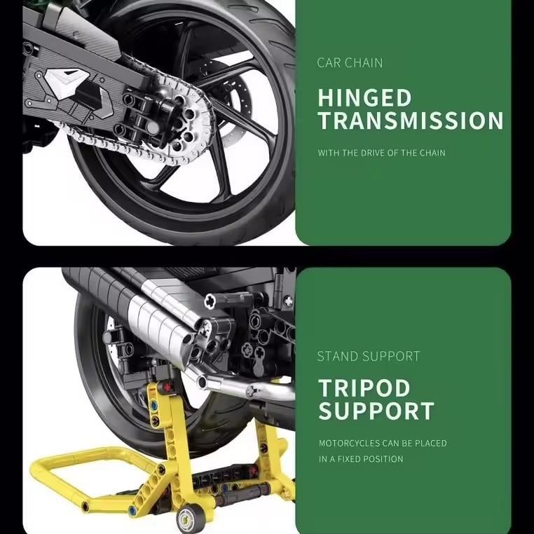 Конструктор дитячий Мотоцикл спортивний 2088 деталей (2402604425) - фото 7 Конструктор дитячий Мотоцикл спортивний 2088 деталей (2402604425) - фото 7