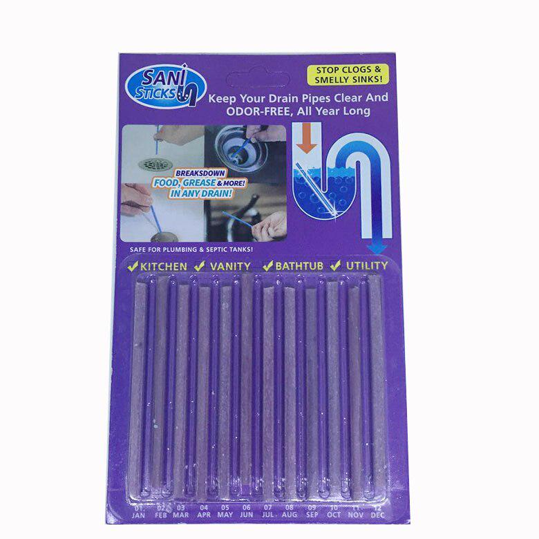 Набір паличок для усунення засмічень у трубах Sani Sticks Фіолетовий (811065) Набір паличок для усунення засмічень у трубах Sani Sticks Фіолетовий (811065)