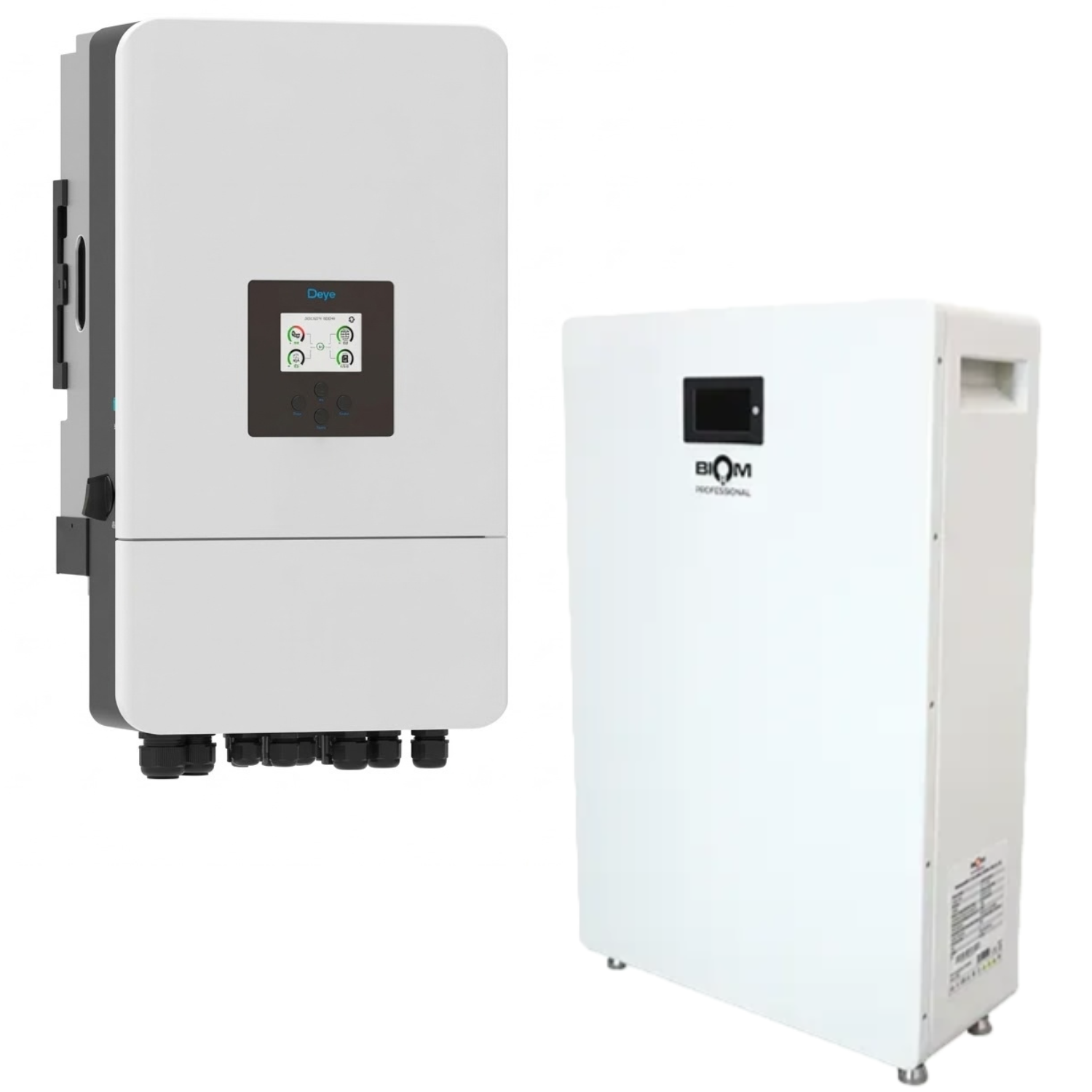 Комплект автономного энергоснабжения Deye SUN-8K-SG05LP3-EU 8 кВт 3 фази и Biom BALFP-512200-V1 10,24 кВт/год LiFePO4