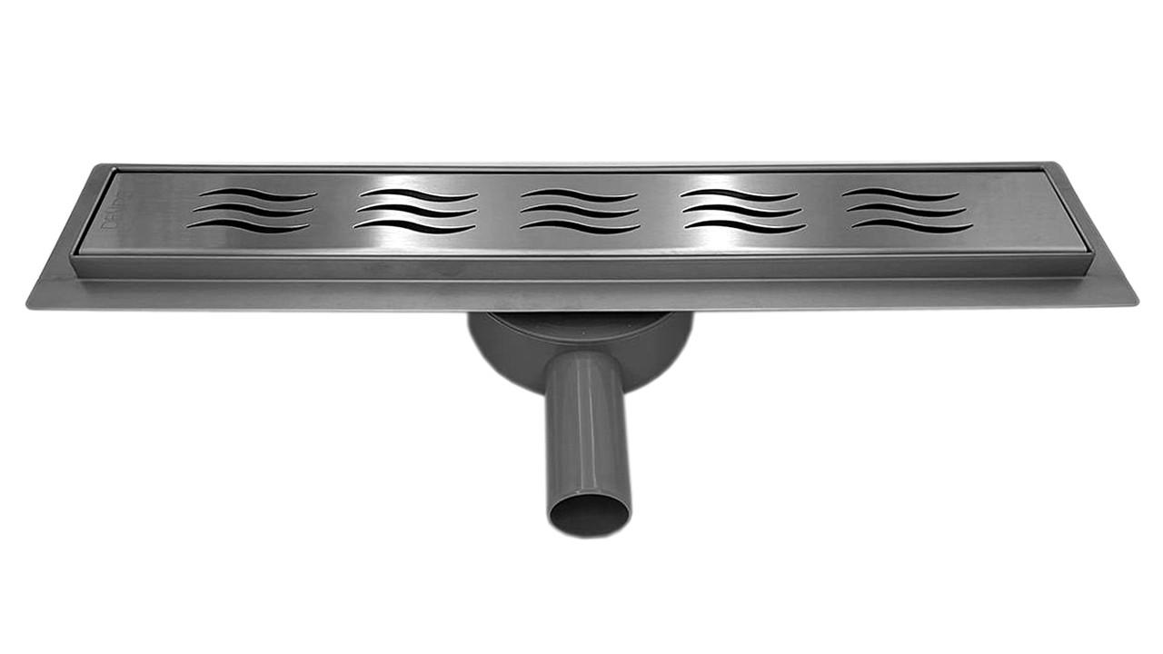 Линейный трап из нержавейки с поворотным сифоном DESIRE Wave 500 мм