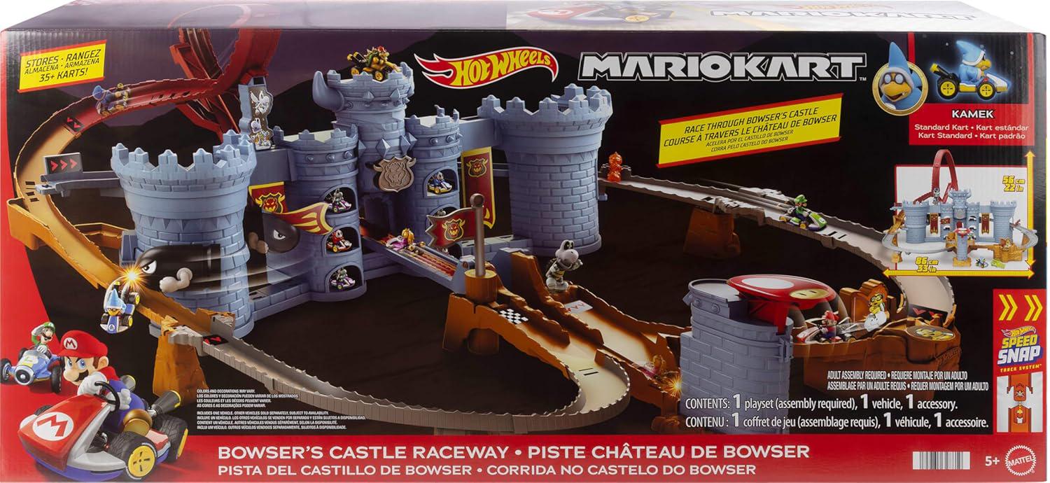 ᐉ Трек Hot Wheels Супер Марио Замок Боузера с местами для 30+