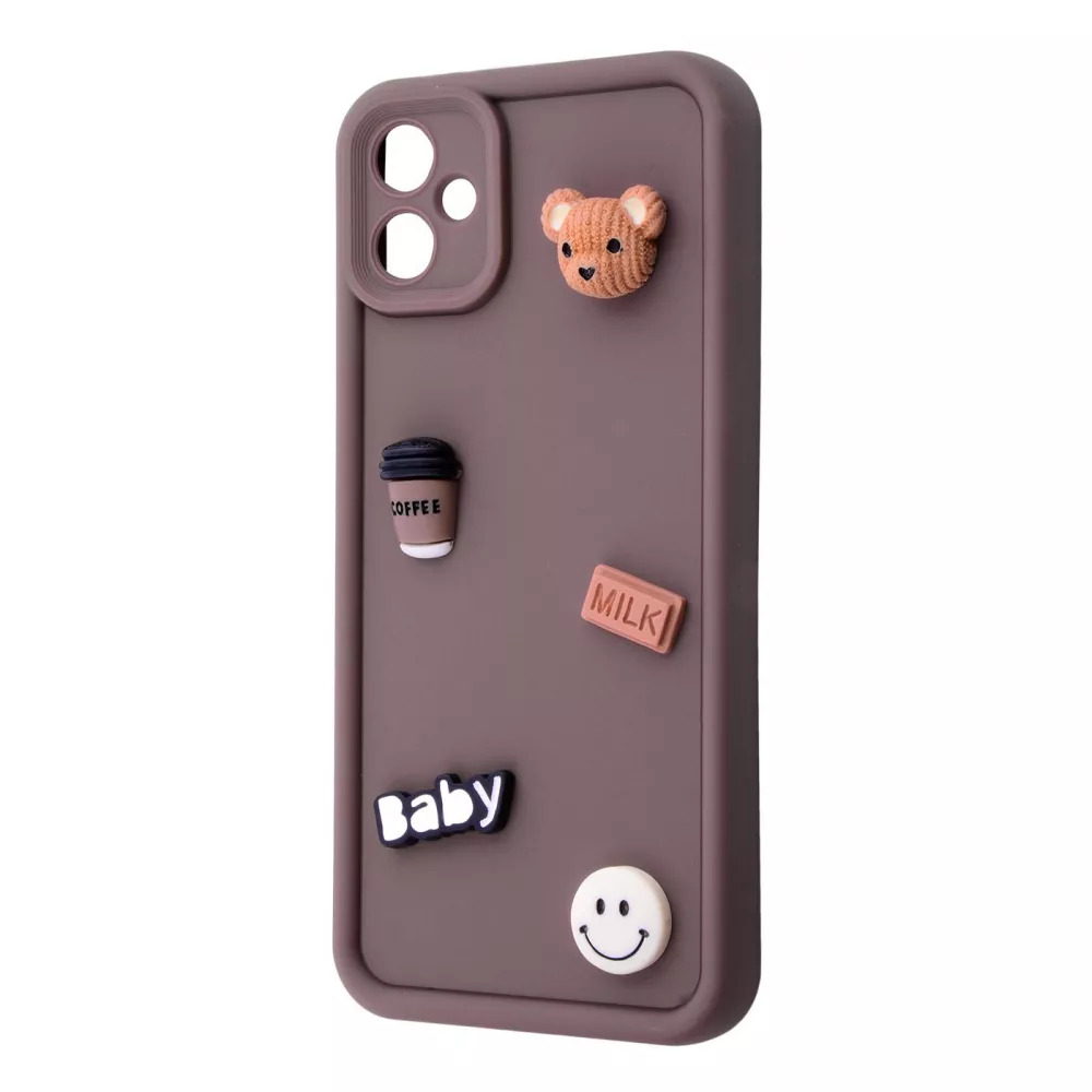 Защитный чехол PRC Pretty Things Case с рельефным дизайном для Samsung Galaxy A06 Brown/Bear Защитный чехол PRC Pretty Things Case с рельефным дизайном для Samsung Galaxy A06 Brown/Bear