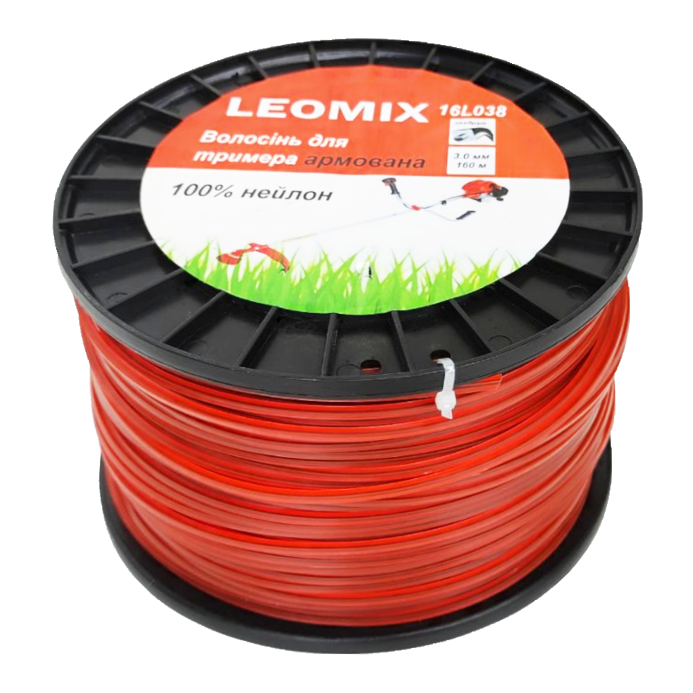 Жилка для триммера LeoMix армированная квадрат 3,0 мм 160 м (16L038) Жилка для триммера LeoMix армированная квадрат 3,0 мм 160 м (16L038)