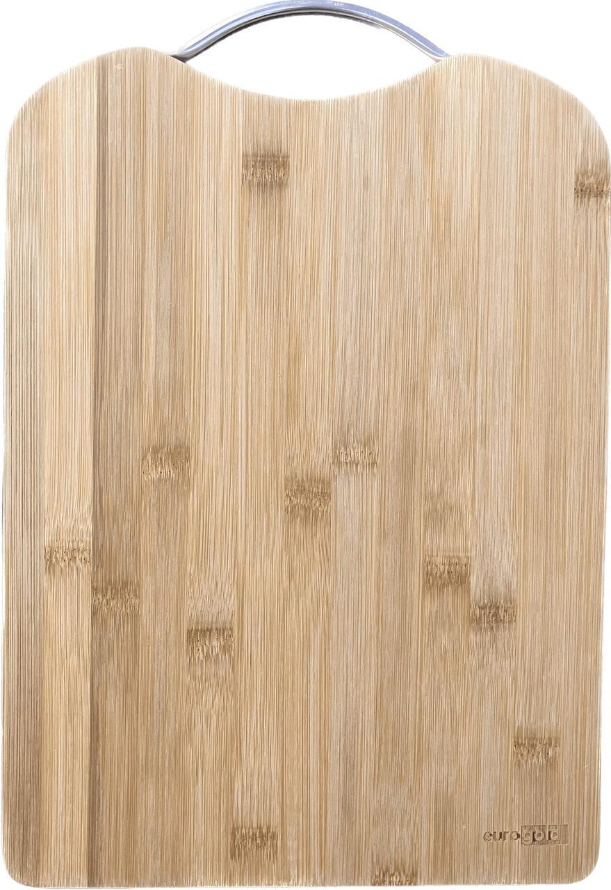Доска кухонная для нарезки бамбуковая Eurogold с металлической ручкой 33х24 см (2551215914) Доска кухонная для нарезки бамбуковая Eurogold с металлической ручкой 33х24 см (2551215914)