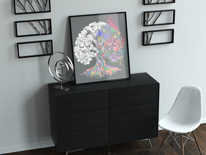 Картина Strateg SK-1 Дерево перемен проективная 40х40 см - фото 2